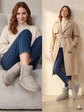 UGG Classic Mini II Boots in Light Beige